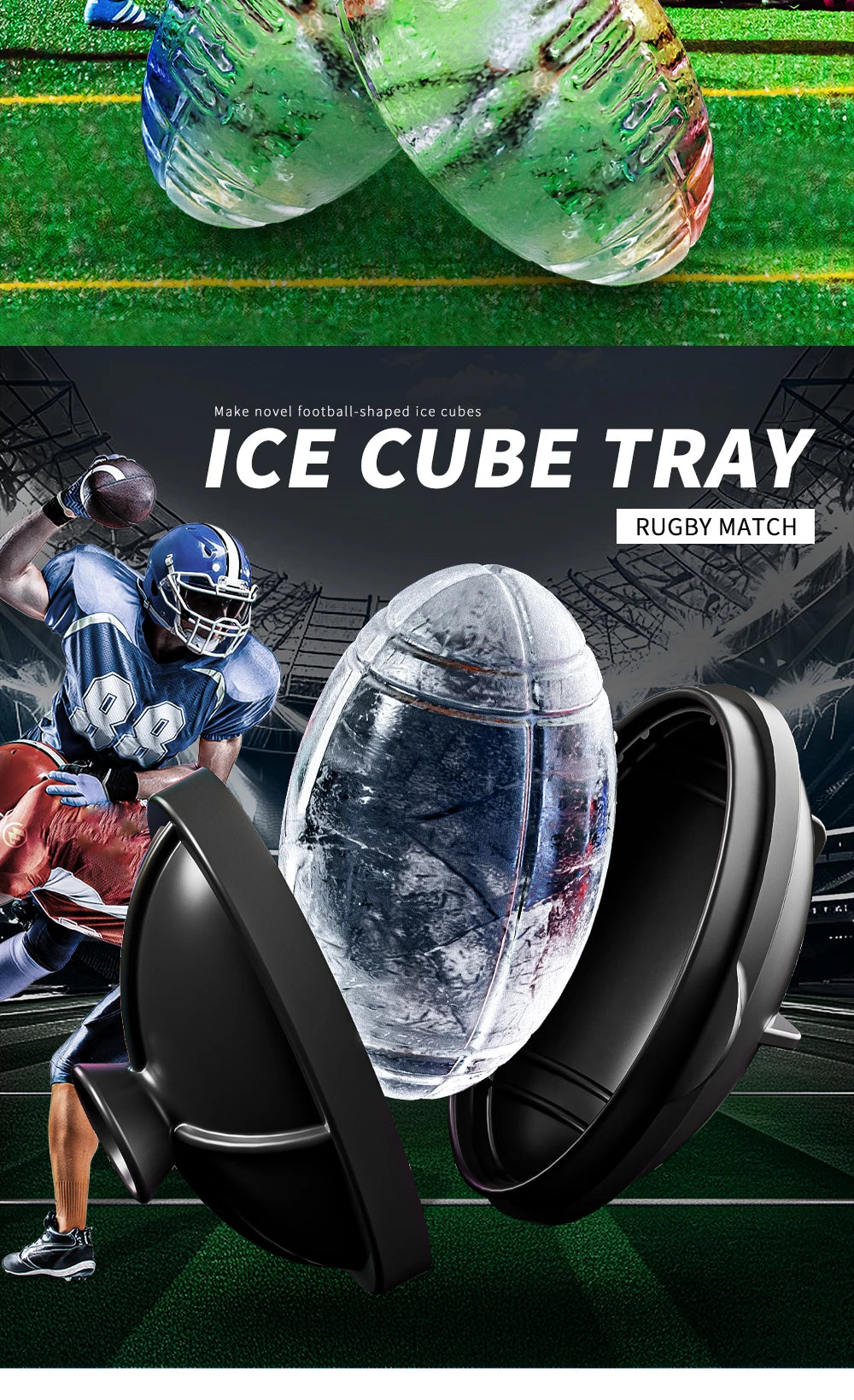 Rugby Ice Mold