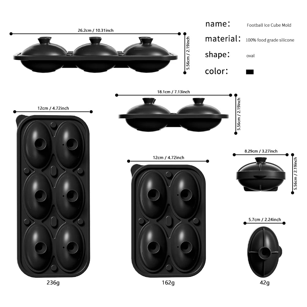 Rugby Ice Mold